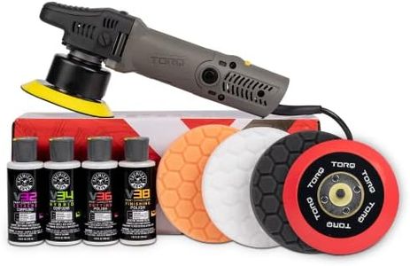 Chemical Guys BUF_503X TORQX Random Orbital Polisher, Pads, Polishes & Compounds Kit (Safe for Cars, Trucks, SUVs, & More) 700W, Orbit 8mm - 9 Items