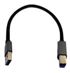 Traovien USB A to USB B 3.0 Cable Durable Nylon Braided Type A to B Male SuperSpeed USB Adapter Compatible Printers Scanner Monitor External Hard and More Devices (3.0 M/M 0.3M/1Feet)