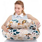 Nursing Pillow for Breastfeeding - Ergonomic Comfort & Support Baby Pillow for Bottle Feeding and Breastfeeding, Easier and Healthier Nursing, Firm Fiber Fill, with Removable Cover (Lion)