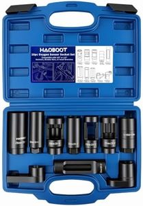 HAOBOOT Oxygen Sensor Socket Set O2 Removal Tool for 3/8'' 1/2'' Drive (10)