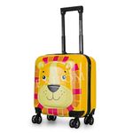 EXILOM Kids Luggage, Hard Shell Toddler Suitcase, Children Rolling Luggage with Wheels, Retractable Handle, Carry On Luggage Set for Boy Girl, Toddler Suitcase for Kid,Luggage Set for Kid (Lion)