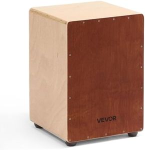 VEVOR Cajon Box Drum, with Internal Snare Wires, Lightweight Wooden Percussion Box, Portable Birch Wood Drum Musical Instrument with Silicone Feet, for Beginners and Professionals, 12 x 12 x 17 in