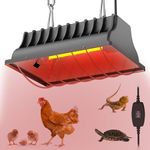 ETSSXYSO Chicken Coop Heater 250w Chicken Heater Heat Lamp Outdoor Hanging Light Heated with Waterproof and Anti-Fall Aluminum Alloy Lamp Shade Suitable for Chickens, Ducks, Poultry (Grey)