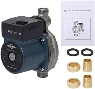 BOKYWOX Centrifugal Pump NPT 3/4'' Automatic Booster Pump 120W Hot Water Recirculating Pump Stainless Steel 304 for Faucet/Solar Heater(LRS12-9G)