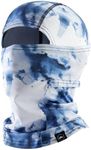 Tough Headwear Black Balaclava Ski Mask - Summer Motorcyle Face Mask, Bike Mask & Shiesty Mask for Men & Women - Blue/White