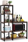 Tribesigns 5-Tier Kitchen Bakers Rack with Utility Storage Shelf, Freestanding Microwave Oven Stand Kitchen Spice Rack Shelf Organizer