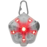 RUFFWEAR The Beacon Dog Safety Light, Waterproof Dog Collar Light, LED Pet Dog Collar Buckle Night Light, Safety Clip On Flashing Dog Light for Dog Leads & Harnesses, Rechargeable Dog Light, Clear