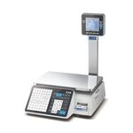 CAS CL3000-P Networking Barcode Label Printing Scale | 30kg /10g Accuracy | Price Computing Barcode Weighing Scale | Pan Size (380×250mm) | Ideal for Grocery Stores, Butcher Shops & Supermarkets
