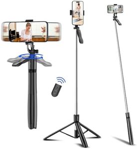 Celfiexpt 71 inch Selfie Stick Tripod 360 Degree Rotation Anti Shake Handle Long Tripod Stand with Bluetooth Remote for Mobile Phone Multi-Function Selfie Stick for iPhone Android Phone Camera Gopro