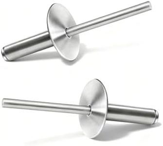 Large Flange 3/16 x 1-9/16" Inch Blind Rivets 5 * 40mm 250 Aluminum Pop Silver for Sheet Metal Plastic Wood