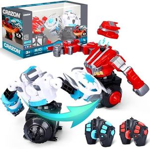 Top Race Remote Control Robot - 2pcs - Fighting Robot Remote Control Toy, Lights, and Sounds - 360° Rotate RC Intelligent Robots for Kids - Red and Blue Robot Toy