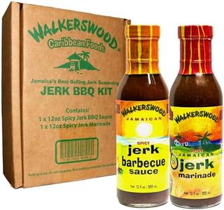 Walkerswood Jerk BBQ Kit - 1 x 12 oz Spicy Jerk BBQ Sauce + 1 x 12 oz Spicy Jerk Marinade (Pack of 2)