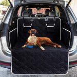 Toozey SUV Cargo Liner for Dogs - Waterproof Dog Trunk Seat Cover for Back Cargo Area, Dog Car Floor Mat with Side and Bumper Protector, Pet Cargo Cover Liner for SUV/Van/Truck, Standard, Black