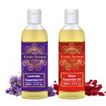 Exotic Aromas Lavender Essential Oil & Rose Oil, Pack of 2, 100 ML