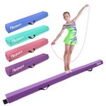 FBSPORT Gymnastics Beam 270cm 9ft PU Leather, Folding Balance Beam Gymnastics Equipment for Home Girls Kids Adults Training, with Carry Handles Anti-Slip Base