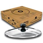 Hawkins 22 cm Glass Lid, Toughened Glass Lid with Stainless Steel Rim, Pan Lid, Transparent (LID22G)