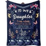 SECOGM Best Daughter Gifts, Birthday Gifts for Daughter, Daughter Birthday Gifts from Mum Dad, Daughter Gifts, Christmas, Valentine's Day Daughter Blankets Gifts, Fluffy Daughter Blanket 60" x 50"