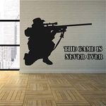 GADGETS WRAP 2018 New Game Over Army Sniper Rifle Wall Art Vinyl Decal/Sticker (Multicolour)