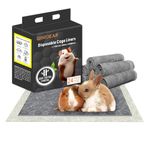 GINIDEAR Guinea Pig Bedding, Disposable Guinea Pig Cage Liners, Odor Controlling Absorbent Waterproof Pee Pads for Guinea Pigs , Rabbits, Bunnies and Other Small Animals.18 x24,24 Count