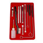 DIY Crafts ® 22 Piece HVLP Air Spray Gun Cleaning Maintenance Kit Case, Complete Set 20 Piece Spray Gun Cleaning Kit with Case, for Clean HVLP Paint Guns, Air Tools, Gravity, Detail, Airbrush