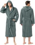NY Threads Mens Robe with Hood, Lux