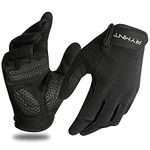 RYMNT Full Fingers Workout Gloves for Women Men-Gym Gloves for Women Weight Lifting, Exercise Crossfit Gloves-Touch Screen-Extra Grip Foam-Padded-Anti-Slip for Fitness,Training,Cycling.Black-X-Large