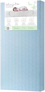 Dream On Me 2 in 1 Little Lullaby Crib and Toddler Mattress in Blue Floral