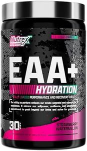 Nutrex Research EAA Hydration | Muscle Recovery, Strength, Muscle Building, Endurance | 8G Essential Amino Acids + Electrolytes |Strawberry Watermelon 30 Serving