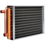 16 x 18 Heat Exchanger Water to Air, Copper Ports for Outdoor Wood Furnaces, Residential Heating and Cooling, and Forced Air Heating