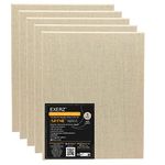 Exerz 24x30cm Linen Canvas 5pk - Stretched Canvas Framed 1.7cm Pre-Stretched Artist Canvas - 280GSM 100% Linen Triple Primed/Acid Free/Medium Grain - Acrylic & Oil