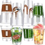 45 Pcs Football Party Cups Super Bowl Plastic Cups 12 OZ Football Disposable Clear Cups Football Drinking Cups for Football Party Supply