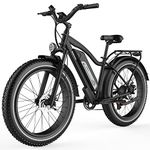 Himiway Cruiser 750W Electric Bicycles, 25mph(40km/h) & 26x4-Inch Fat Tire All-Terrian Ebike for Adults, 48V 17.5Ah Removable Battery & 60Mi/96km Range Electric Bikes for Commuting, Shimano 7-Speed