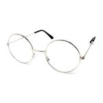 Kids Metal Frame Wizard Glasses with Clear Lens [Silver]