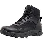 RIELD Men's Military Tactical Boots Lightweight Hiking Jungle Army Combat Work Boots,Black,12 M US