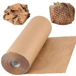 HAKZEON 30cm x 50M Packing Paper, Honeycomb Cushioning Wrap Paper, Eco-Friendly Perforated Wrapping Paper Roll for Moving House Packing Breakables