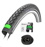 2 x Schwalbe Marathon HS 420 Wired Tyre - Free Tube Presta 2 Pcs (ETRTO 32-622 (28 x 1.25))