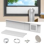 Forestchill Dryer Vent Window Kit, 4" Window Vent Kit with Dryer Vent Cover, Fits 4 Inch Dryer Window Ventilation