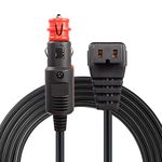 GINTOOYUN 16AWG Car Refrigerator Cable 9.84FT Cigarette Lighter Plug to DC12/24V Two-Pin Square Port Car Refrigerator Power Cord for Portable Car Refrigerator, Car Freezer, etc
