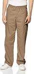 Dickies EDS Signature Scrubs for Women, Elastic Waist Pull-On Cargo Pants for Women in Soft Brushed Poplin 86106, Dark Khaki, Large Tall