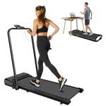 CANMALCHI Under Desk Treadmill Foldable 1-12KM/H Adjustable Speed,Walking Running Machine Portable for Home Cardio Exercise,with Remote Control,Non-Assembly (5028)