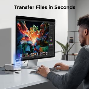 UGREEN Mac Mini M4 Dock – 10Gbps NVMe SSD Enclosure, USB-C Hub, Up to 8TB