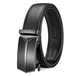 GUSTAVE® Men's Belt Genuine Leather Slide Ratchet Belt with Automatic Buckle