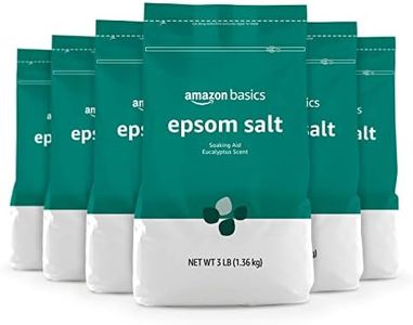 Amazon Basics Epsom Salt Soaking Aid, Eucalyptus Scented, 3 Pound (Pack of 6) (Previously Solimo)