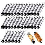 Screw Croissant Molds, VolksRose 30 PCS Non-stick Stainless Steel Waffle Cone Roll Pastry Cream Horn Forms Pancake Making Tool Cannoli Tubes DIY Spiral Cake for Traditional Dessert Bread Baking,5 INCH