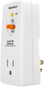 OAONAN GFCI Adapter 15 Amp 3 Prongs Grounded, 5 Years Warranty, GFCI Plug Portable Plug-in Ground Fault Circuit Interrupter to Protect Electric Safety for Pressure Washer, Hot Tub, Air Conditioner