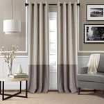 Elrene Home Fashions 026865874723 Room Darkening Grommet Window Curtain Drape Panel, 52" x 95", Linen