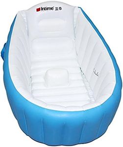 Inflatable Baby Bathtub, Kid Infant Toddler Infant Newborn Inflatable Foldable Shower Pool (Blue)