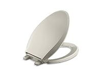 Kohler 4636-RL-G9 Cachet READYLATCH Quiet Close Elongated Toilet SEAT, Sandbar