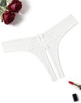 Avidlove Sexy Underwear for Women Lace Briefs Cheeky Panty Hipster Panties White L