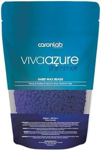 Caronlab Viva Azure Shimmer Hard Wax Beads 800g | Rosin Free | Strong & Flexible | Baby Powder Scent | Brazilian, Intimate & Face | Short & Stubborn Hair Removal